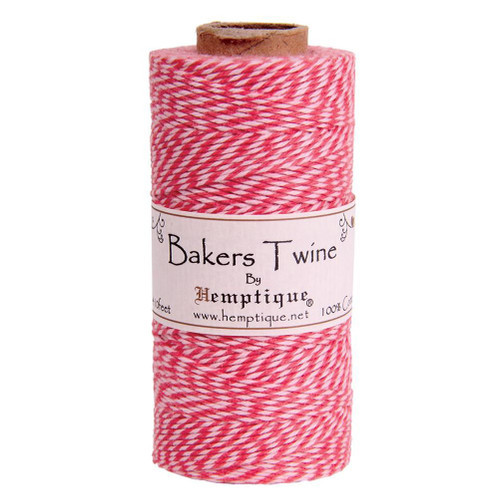 Cotton Bakers Twine, Red & White Spool