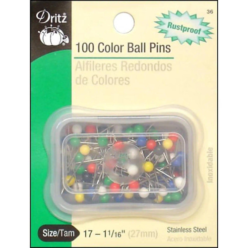 Color Ball Pins, 100 Pack