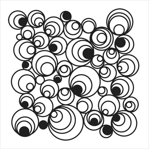 Mod Spirals Stencil, 6" x 6"