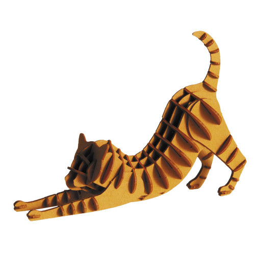 3D Paper Model, Red/Brown Cat