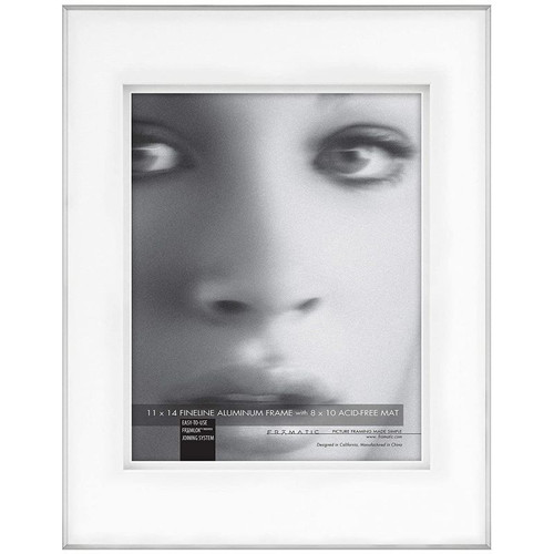 Framatic Fineline Silver Frame, 11" x 14"/8" x 10"