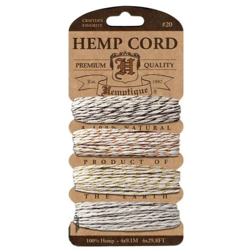 Hemp Cord Card, Metallic Vintage