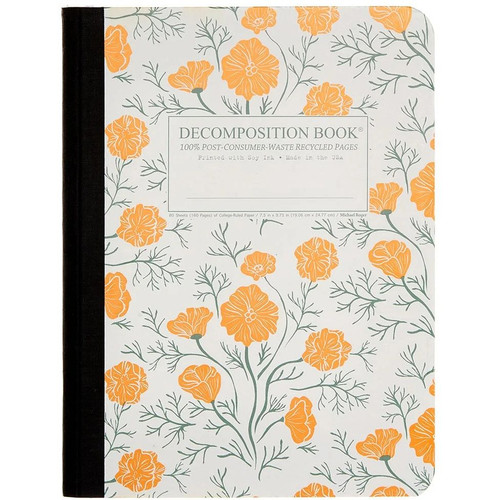 Decomposition Book California Poppies, Ruled