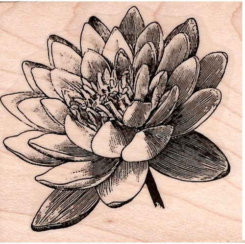 Blooming Flower Rubber Stamp
