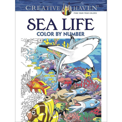 Creative Haven Sea Life By Numbers Coloring Book