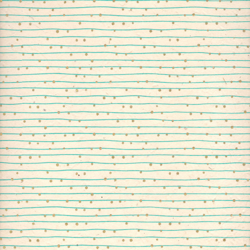 Lokta Paper, Lines & Dots on Cream