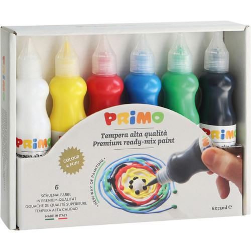 Primo Tempera Paints, Set of 6