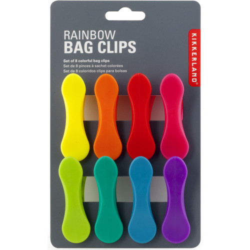 Rainbow Bag Clips, Set of 8