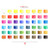 Koi Watercolor Set of 48 Color Swatches