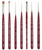 Velvetouch Mini Detail Brushes: Filbert Grainer, Flat Shader, Liner, Monogram Liner, Mini Mop, Round, Spotter