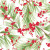 Gift Wrap Roll, Berries & Pine on White