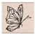Rubber Stamp, Butterfly Side View