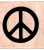 Peace Sign Rubber Stamp