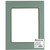 Sea Foam/Hunter Green Double Frame Pre-Cut Mat, 11" x 14"/8" x 10"