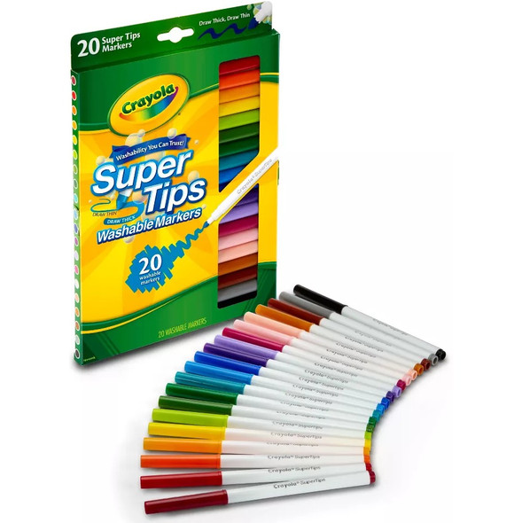 Crayola Super Tips Washable Marker Set of 20