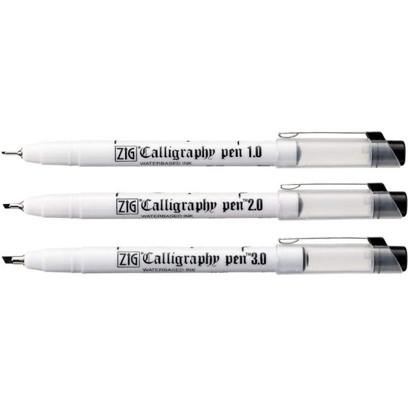Zig Calligraphy Pens, Set of 3