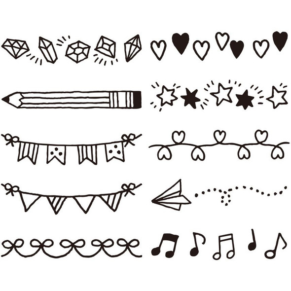 Rotating Rubber Stamp, Motifs