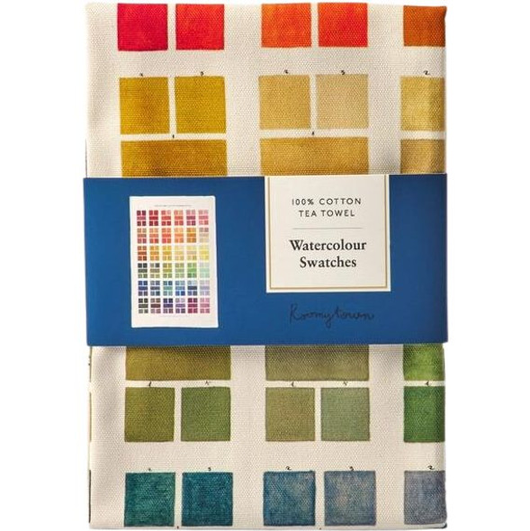Tea Towel, Watercolor Swatches