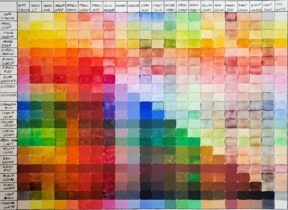 Daniel Smith Gouache Mixing Chart, by Mark Begbie Daniel Smith Gouache Mixing Chart, by Mark Begbie