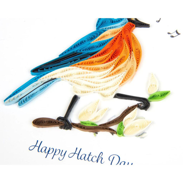 Quilled Happy Hatch Day Card