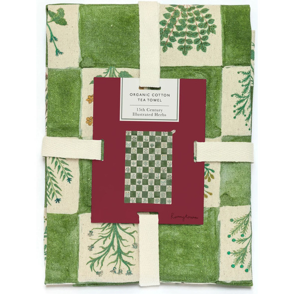 Tea Towel, Illustrated Herbs