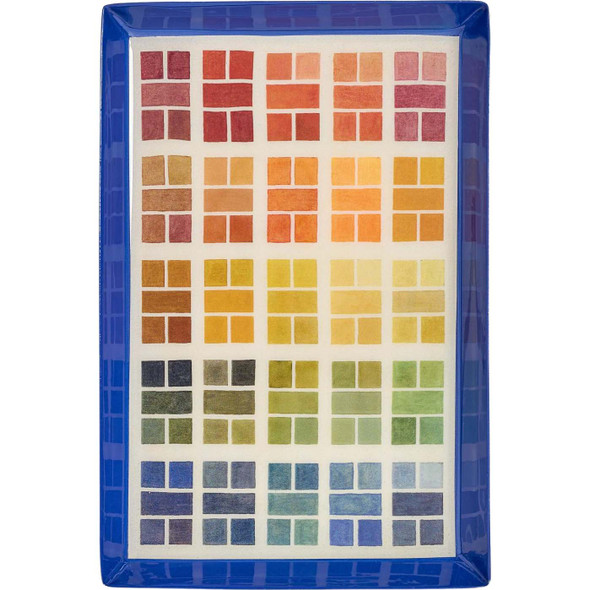 Enamel Printed Tray, Watercolor Swatches