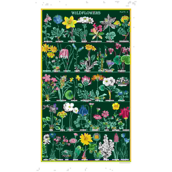 Vintage Tea Towel, Wildflowers 2