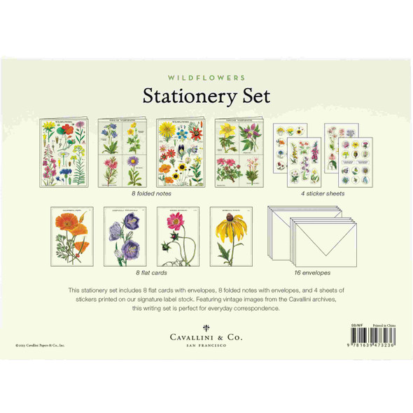 Cavallini Stationary Set, Wildflowers