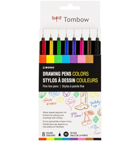 Tombow Mono Drawing Pens, Colors Set