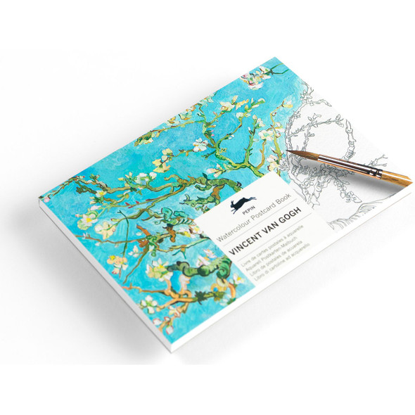Postcard Watercolor Coloring Book, van Gogh