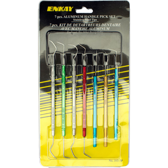 Enkay Colored Aluminum Picks, Set of 7