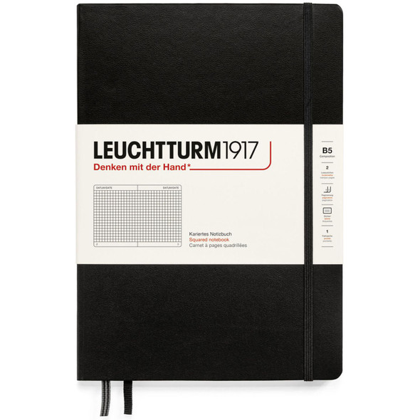 Leuchtturm Hardcover Composition Notebook, Squared Pages