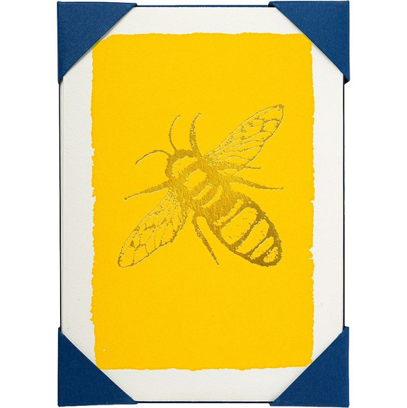 Gold Bee Cards, Set of 5
