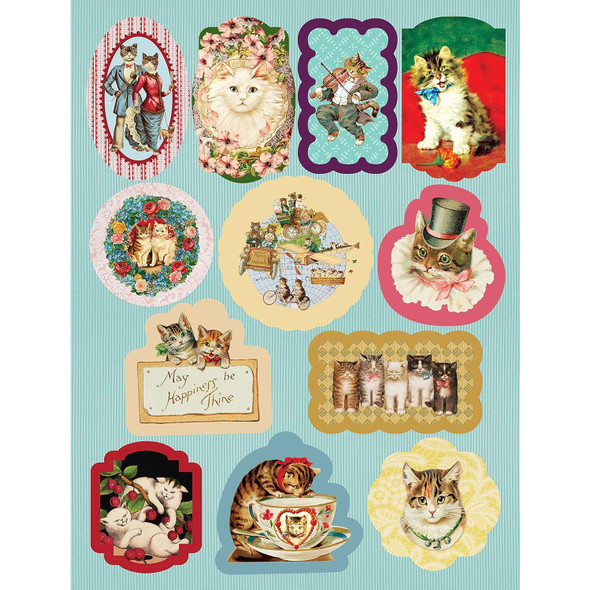 Victoriana Cats Gift Wrap Book