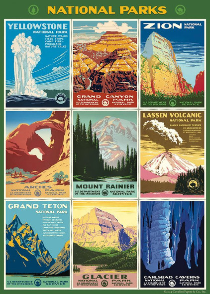 Cavallini Paper,  National Park Postcards