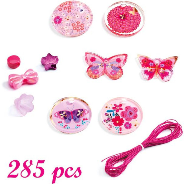 Butterflies Beads & Jewelry Kit, 285 Pieces