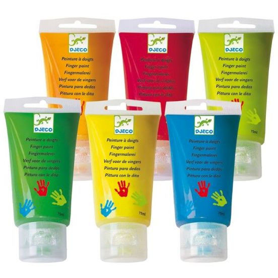 Finger Paint Tubes, Set of 6