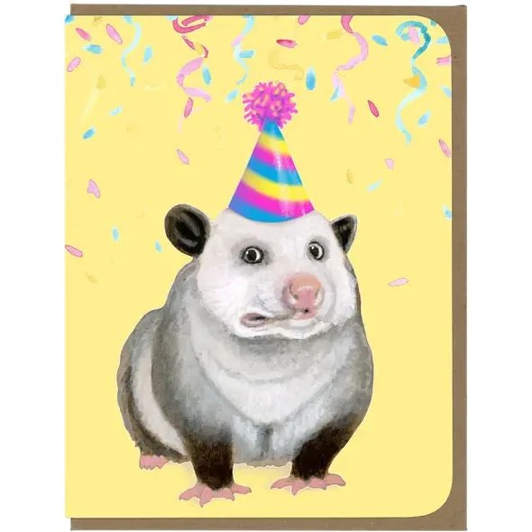 Chonky Possum Birthday Card