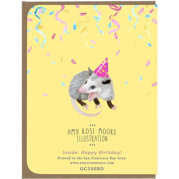 Chonky Possum Birthday Card