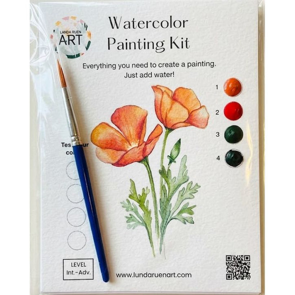 California Poppy Watercolor Kit