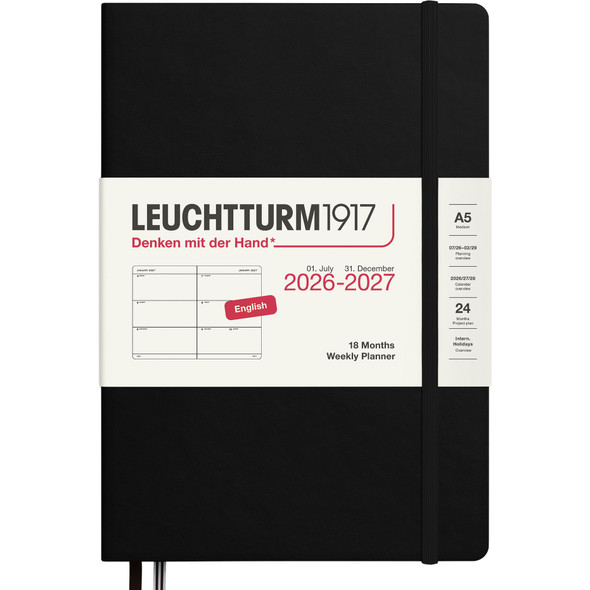 Leuchtturm 2027 18M Weekly Planner, 5.75" x 8.25"