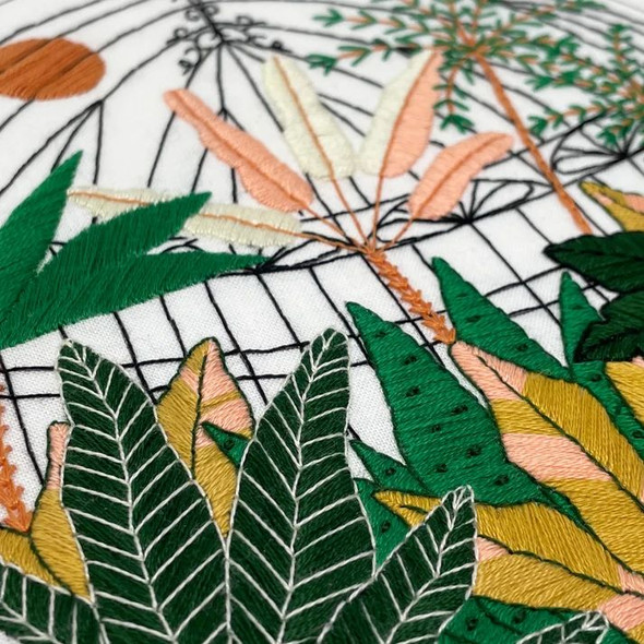 Embroidery Kit, Botanical Greenhouse Garden