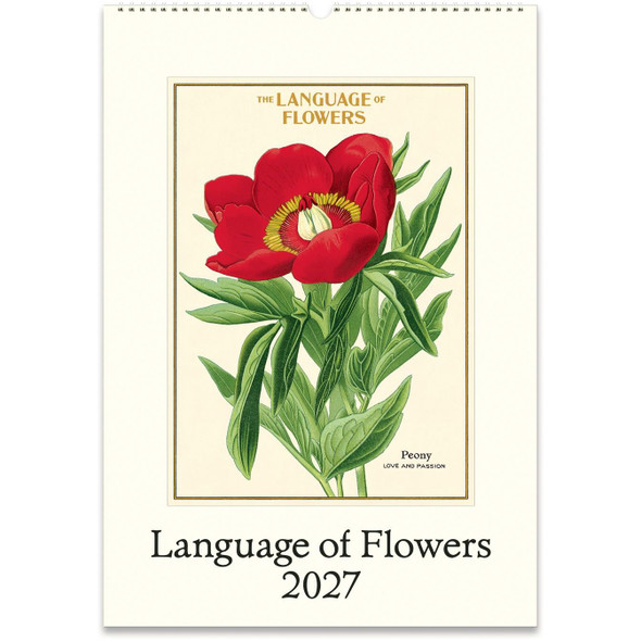 Cavallini 2027 Wall Calendar, Language of Flowers