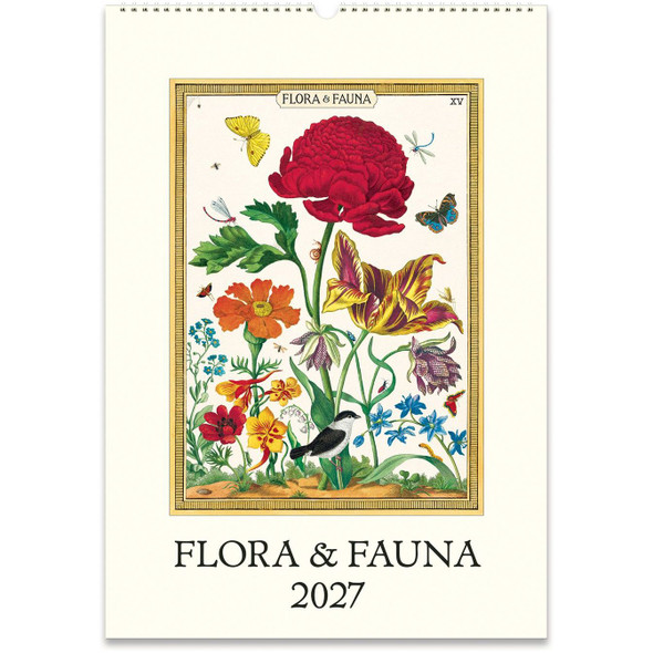 Cavallini 2027 Wall Calendar, Flora & Fauna
