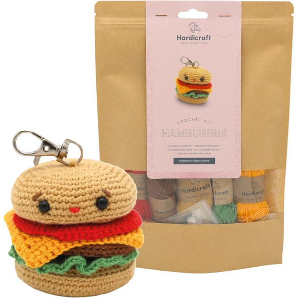 DIY Crochet Kit, Hamburger Charm