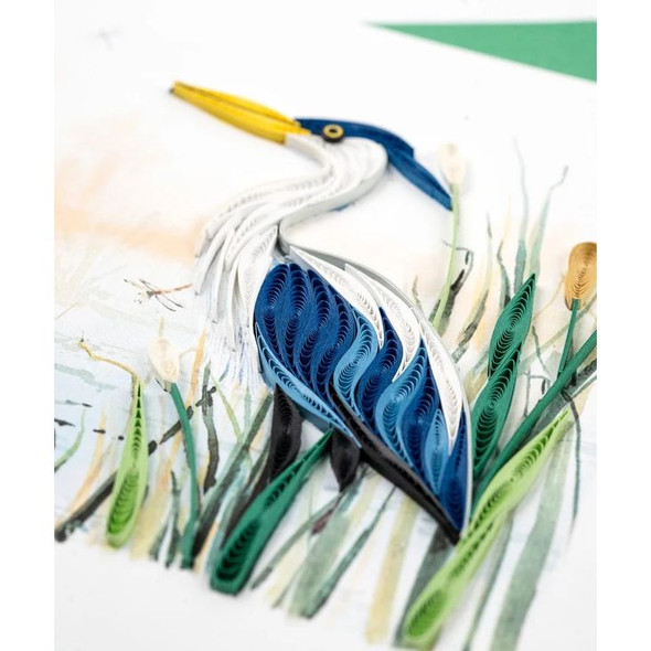 Quilled Great Blue Heron Card