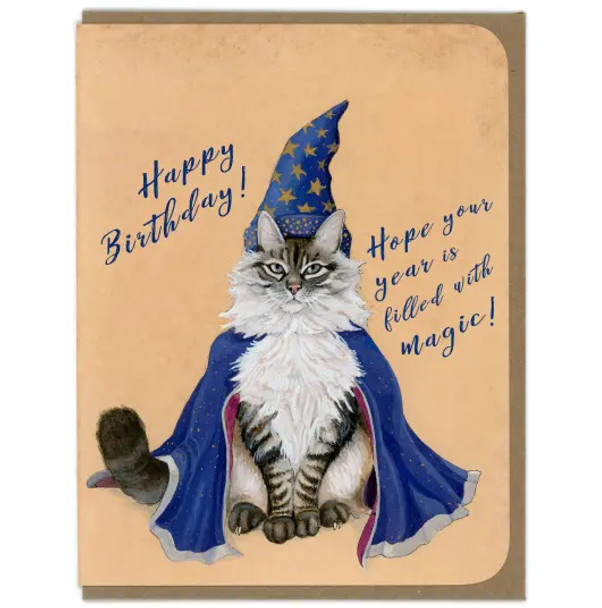 Wizard Cat Birthday Card