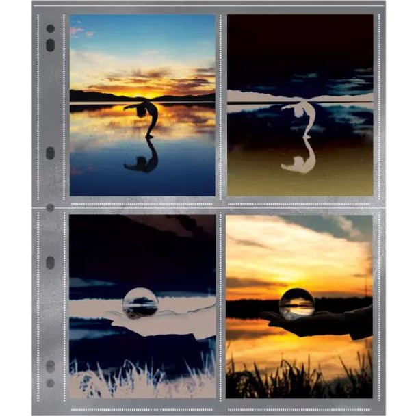 Lineco 3-Ring Polypropylene Pages, 4" x 5"