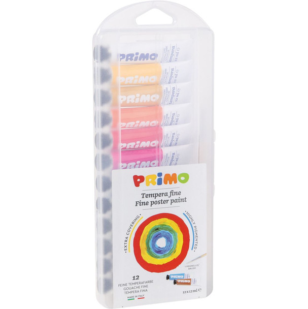 Primo Tempera Paint Tubes, Set of 12