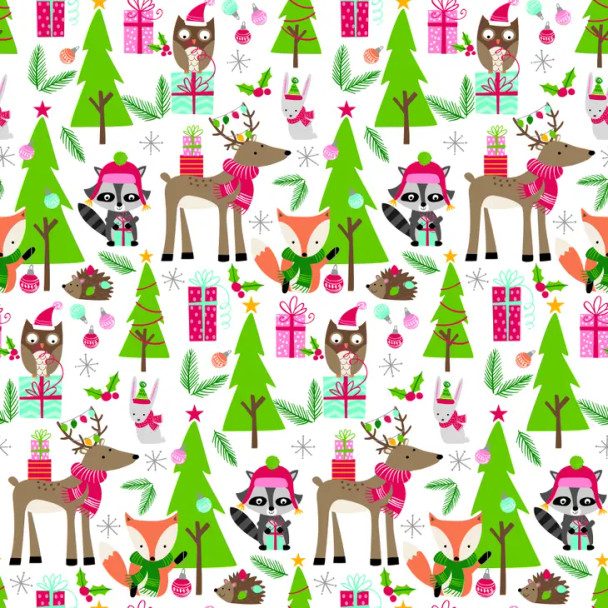 Gift Wrap Roll, Woodland Social